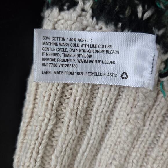 Vintage Y2K Mossimo Tribal Cardigan Grandpa Open Longline Cozy Women Medium - Picture 13 of 13